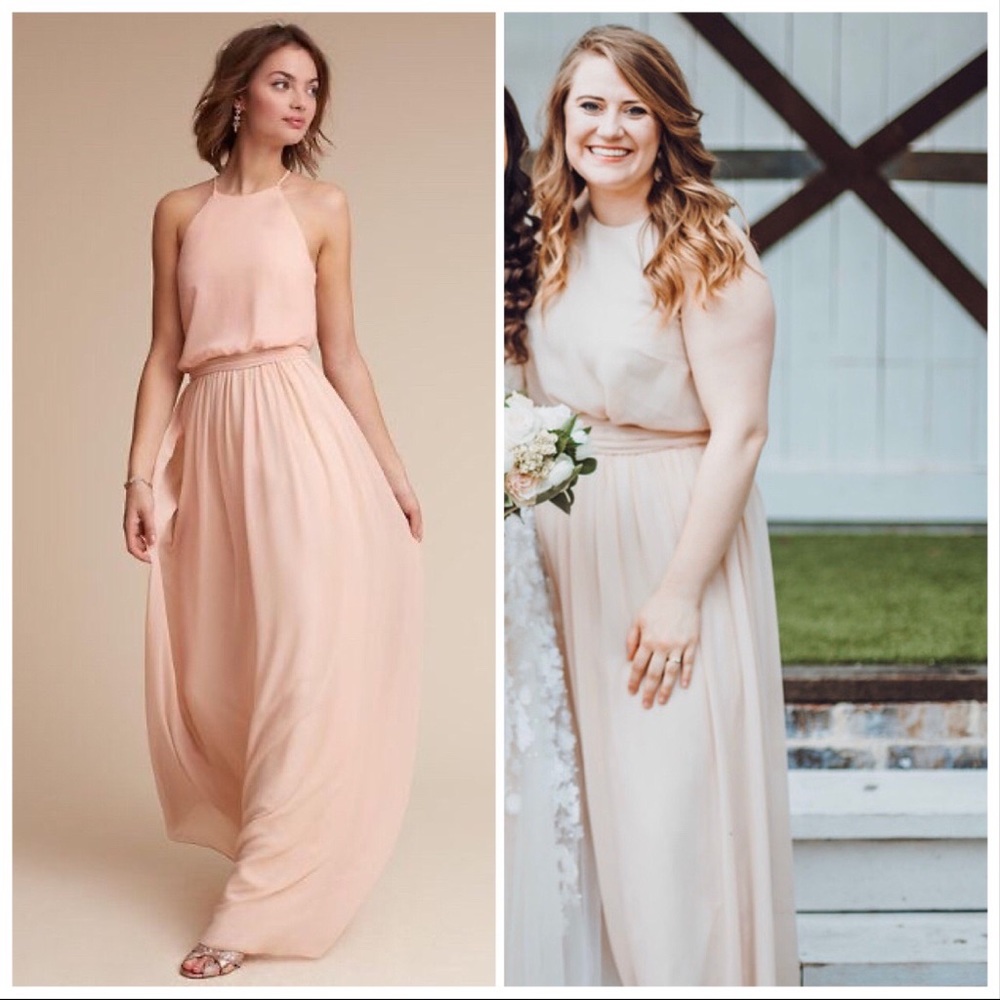 BHLDN Bridesmaid Alana Dress US Size 12 -  Blush